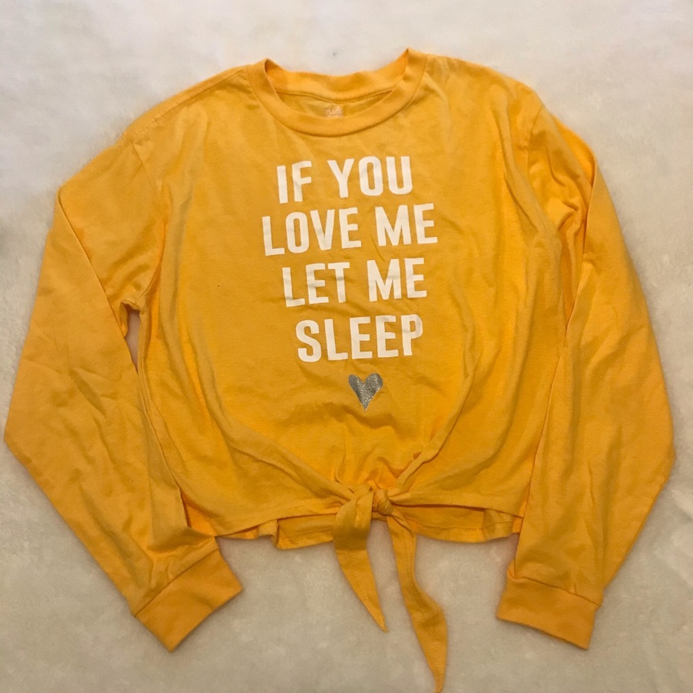 If You Love Me, Let Me Sleep T-shirt Yellow Sz S